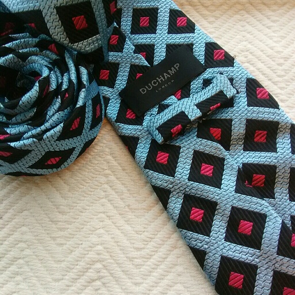 Rare Duchamp London UK Luxury Jacquard Silk Tie - Picture 5 of 8